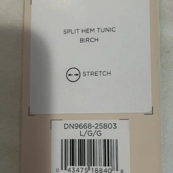 NWT Danskin Super Soft Stretch Beige Ivory Tunic Sweatshirt With Pockets - Picture 6 of 10